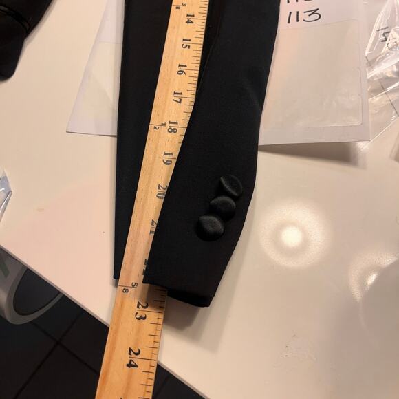 Pronto Uomo Black Wool Blend Tuxedo Blazer Sz 39R - Picture 10 of 12